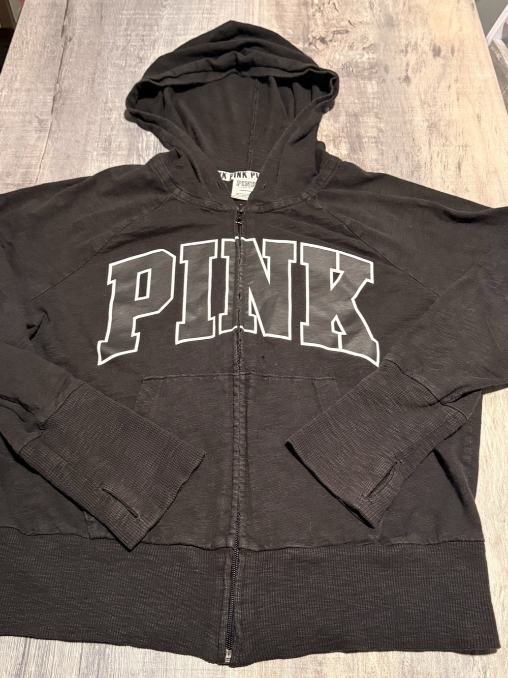Victoria's Secret PINK Victoria's Secret Full Zip Hoodie with Thumbholes
